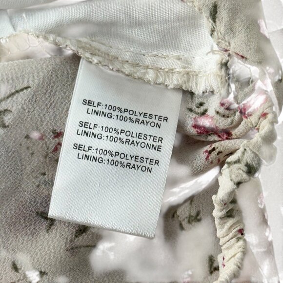 Altard State Women SZ Large Floral Long Sleeve Crop Top Blouse With Back Tie - Picture 4 of 11